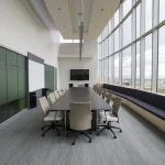 Interior design details of a warm workspace